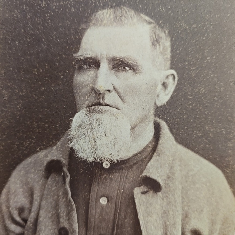 Rugged Man Beard ID'd Cabinet Card Antique Photo Cook‎ Ann Arbor Dundee MI